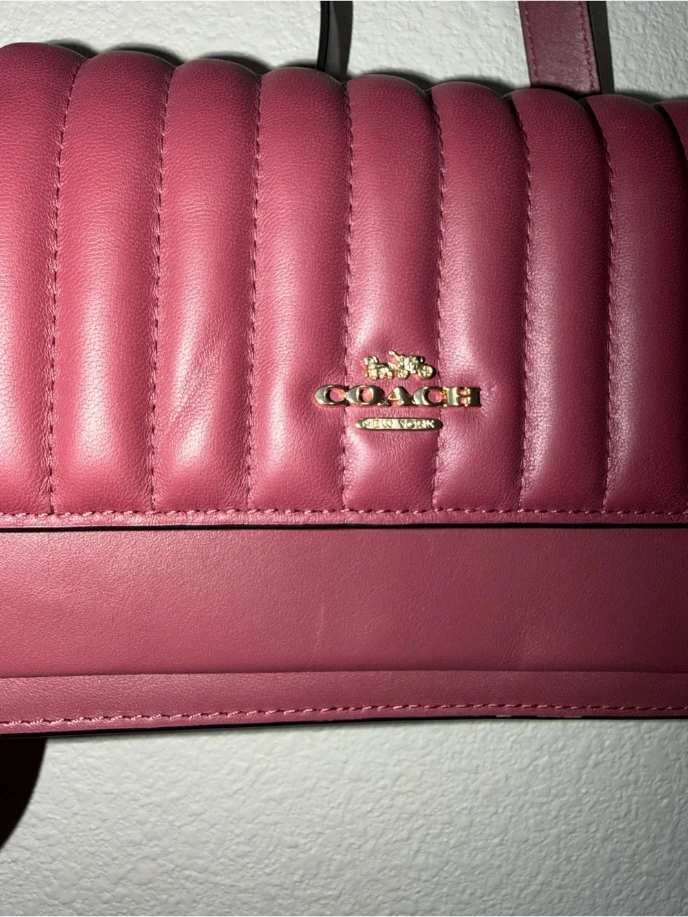 Coach Foldover Belt Bag with Linear Quilting with Matching Wallet NWT